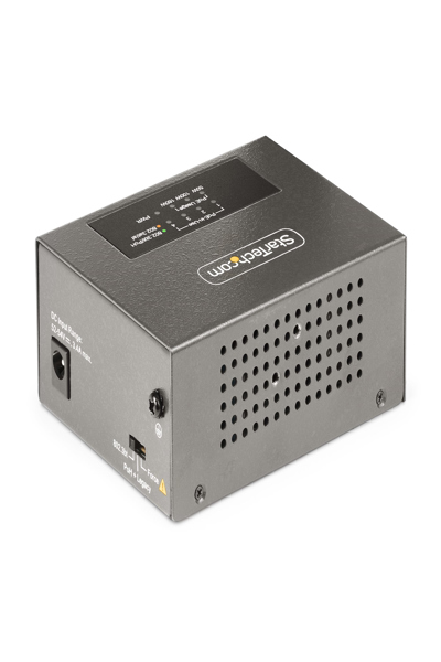 StarTech.com 4-portars Multi-Gigabit PoE++-injektor, 5/2.5G Ethernet (NBASE-T), PoE/PoE+/PoE++ (802.3af/802.3at/802.3bt), 160 watt strömförbrukning, vägg-/DIN-skenamonterbar - AS445C-POE-INJECTOR