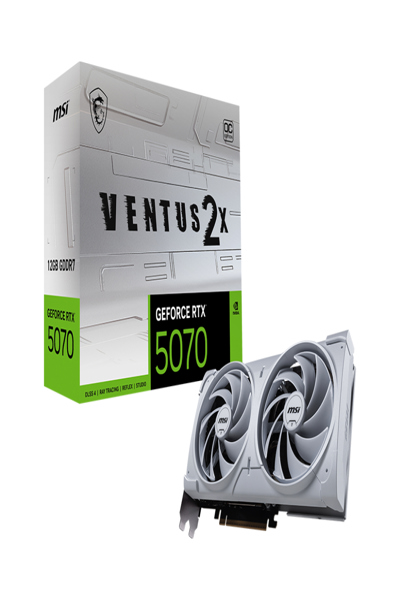 MSI RTX5070 Ventus 2X OC White 12GB GDDR HDMI 3xDP - Graphics card - 12,288 MB - V532-004R