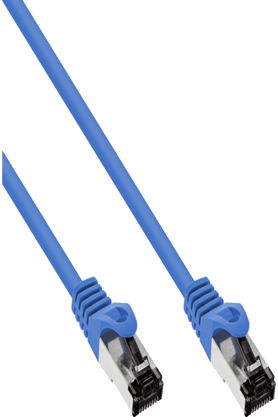Câble de raccordement en ligne S/FTP Cat.8.1 bleu 0,25 m
