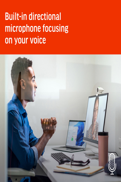 Poly Studio P5 USB-A Webcam TAA, 4 MP, 1920 x 1080 pixels, Full HD, 30 fps, 4x, USB - 76U43AA