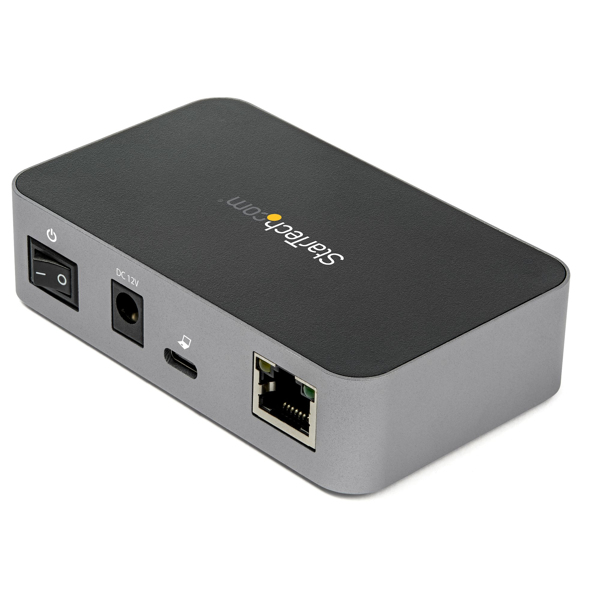 StarTech HB31C2A1CGS 3-port USB-C hub (LAN hub, 10 Gbit/s, 2x USB-A and 1x USB-C, 1m host cable, powered, with power supply) - Hub - 1 x USB-C + 2 x USB 3.1 + 1 x 10/100/1000 - Desktop - AC 110/240 V - HB31C2A1CGS