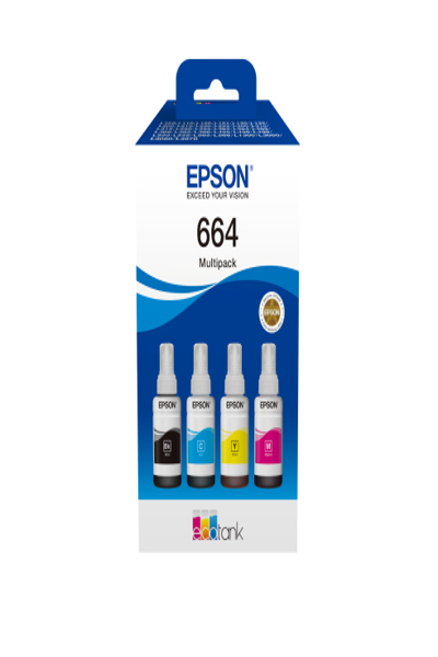 Epson EcoTank 664 4-pack black, magenta, cyan, yellow - C13T66464A