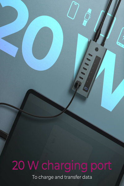 ICY BOX 7-portars USB 3.2 Gen 2 Type-C Hub - IB-HUB1457-C31