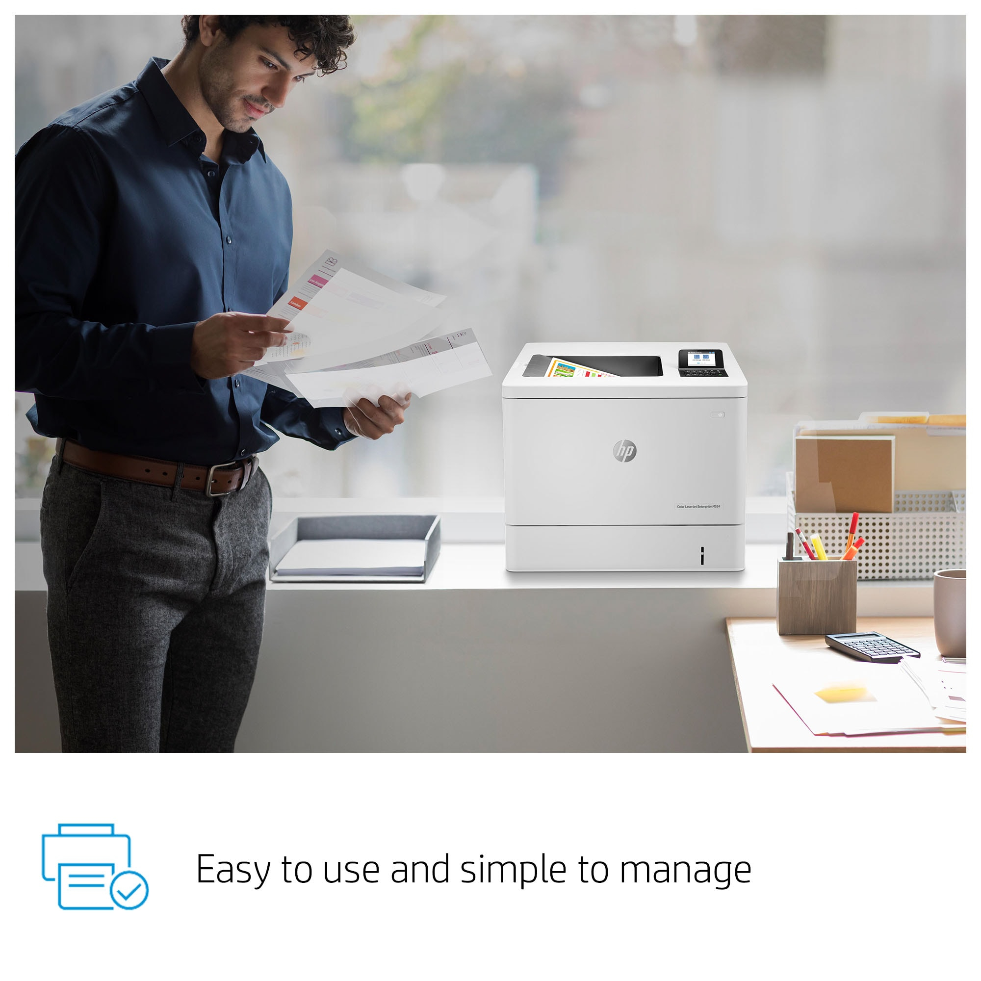 HP Color LaserJet Enterprise M554dn Printer - 7ZU81A
