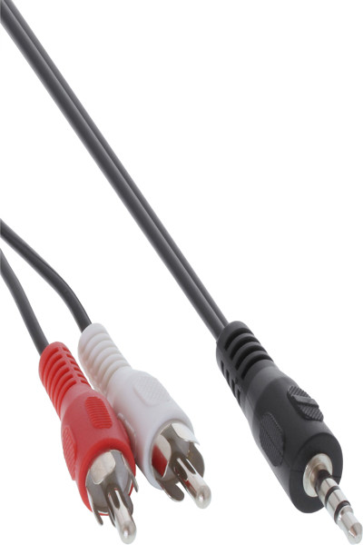 Câble audio en ligne 2x RCA mâle / 3,5 mm stéréo mâle 3 m