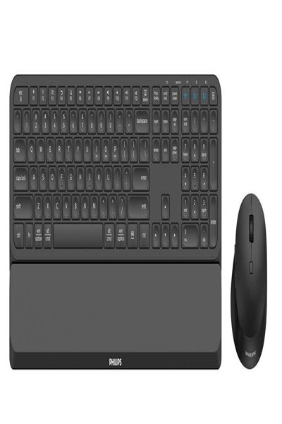 Philips 6000 series SPT6607B/21, Full-size (100%), Wireless, RF Wireless + Bluetooth, Black, Mouse included - SPT6607B/21