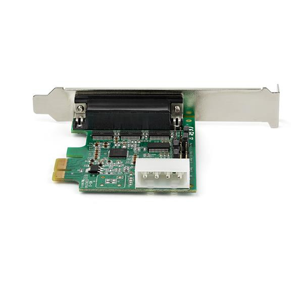 StarTech 4 Port PCI Express RS232 Serial Adapter Card - 16950 UART - 256-byte FIFO Cache - PCI E Serial Card - Serial Adapter - PCIe - RS-232 x 4 - PEX4S953