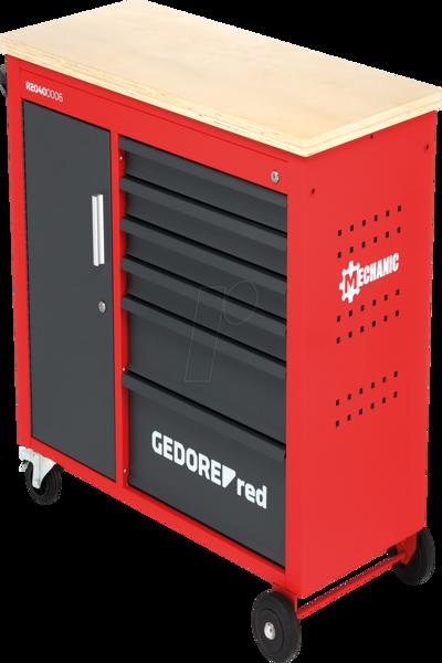 Gedore Red Tool Trolley MECHANIC PLUS 6 Drawers Red/Black - R20400006