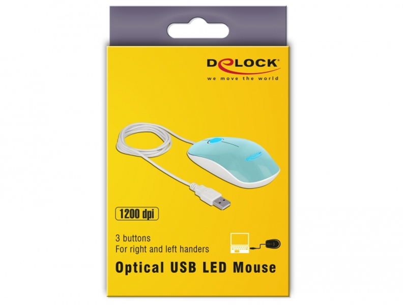 Delock 12538 Mouse USB Type-A Optical 1200 DPI - 12538