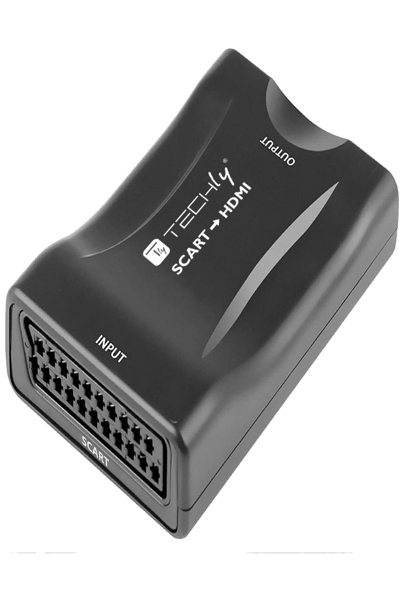Techly IDATA SCART-HDMI3 - Black - CE - RoHS - 1920 x 1080 pixels - 1280 x 720,1920 x 1080 pixels - 1080p - 720p - NTSC 3.58 - NTSC 4.43 - PAL - PAL M - PAL N - SECAM - IDATA SCART-HDMI3