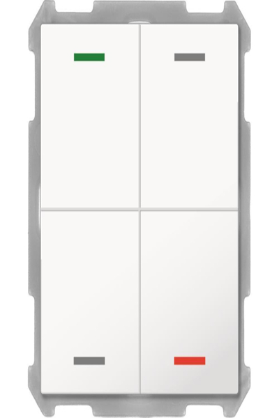 Bouton MDT KNX Light 63 4 voies RGBW blanc neutre