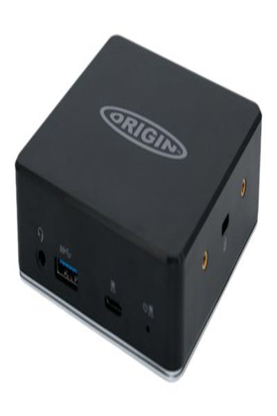 Origin Storage USB-C/A Docking Station with 85w PD including USB-C to Cable - EU Power - Docking - USB 3.2 Gen 1 (3.1 Gen 1) Type-A + Type-C - Black