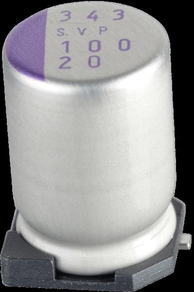 Panasonic SVP 100/20 - polymer capacitor 100µF 20V 2000h low ESR - 20SVP100M