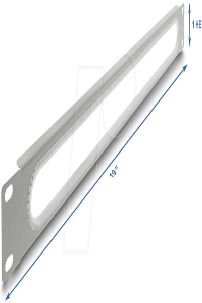 Delock 19" 1U Cable Gland with Edge Protection grey - 67276