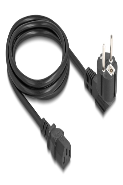 Delock Power Cable PC Schutzkontaktstecker CEE 7/7 90Â° angled C13 3 x 1 - 81567