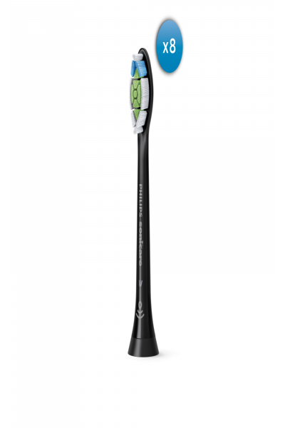 Philips Sonicare W2 Optimal White HX6068/13 8-pack sonic toothbrush heads - 8 pc(s) - Black - Medium - 2 Series plaque defence - 2 Series plaque defence - 3 Series gum health - DiamondClean - DiamondClean...