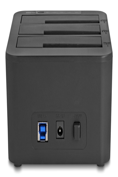 Delock USB Dockingstation fÃƒÂ¼r 3 x SATA HDD SSD mit 1 2 Klon Funktion - 64332
