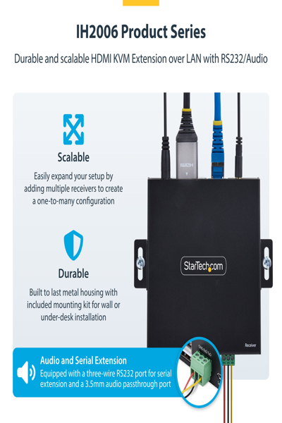 StarTech.com HDMI KVM-förlängare över IP-nätverk - IH2006-KVM-EXTENDER