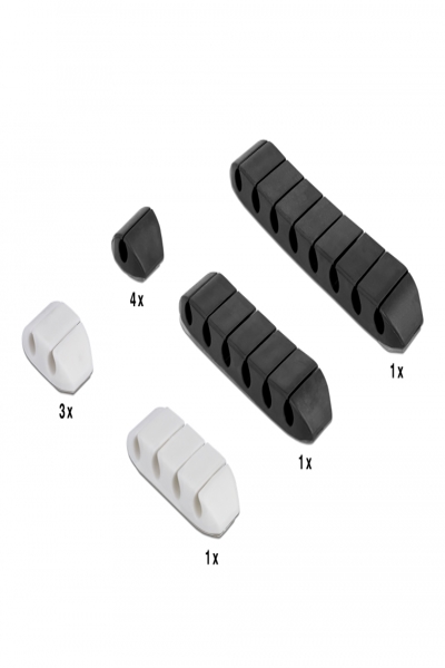 Delock Cable holder kit - desk mountable, surface mountable, wall mountable - 18400