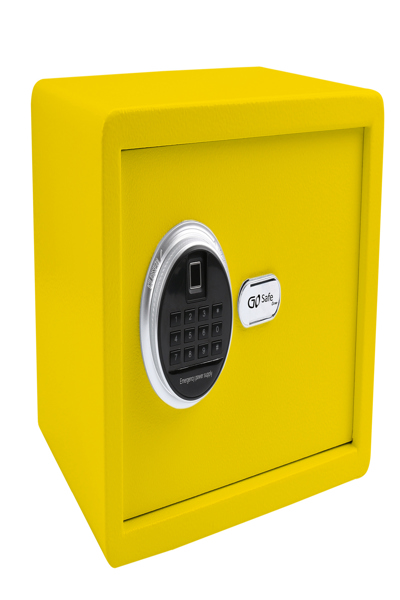 Olympia GOsafe 2.0 / 210FP - Freestanding safe - Yellow - Code - Fingerprint reader - Key - 16 L - Polypropylene (PP) - 1 shelves