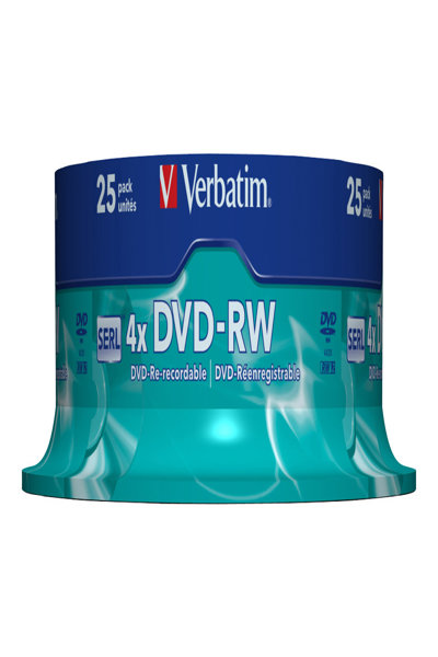 Verbatim 25 x DVD-RW - 4,7 GB (120 min) 4x - 43639