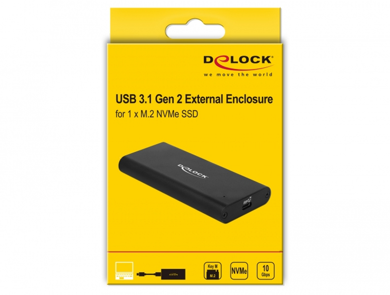 Delock External Enclosure for M.2 NVMe PCIe SSD - 42614