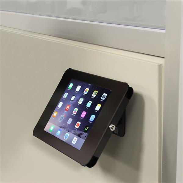 StarTech Secure Tablet Stand - Desk or Wall-Mountable - 24.6 cm (9.7") - Black - Steel - 9.7" iPad - 1.3 cm - Key - SECTBLTPOS