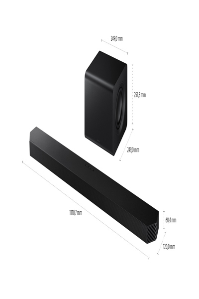 Samsung Q-Series Soundbar HW-Q810GF schwarz.2-Kanal Kabelloses Dolby Atmos - Subwoofer - 5.1 - HW-Q810GF/ZG