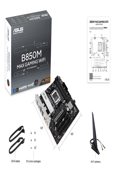 ASUS B850M MAX GAMING WIFI-moderkort - 90MB1LL0-M0EAY0