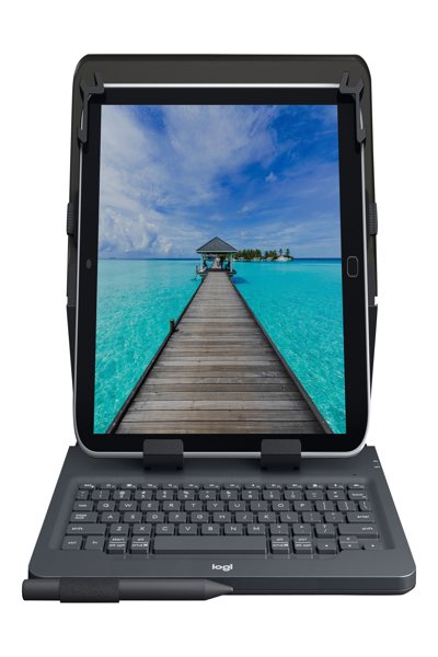 Logitech Universal Folio with integrated keyboard for 9-10" tablets - Danish - Any brand - iPad Air 2 iPad Air iPad 2 iPad 3 iPad 4 Samsung Galaxy TabÃ‚Â® A-9.7 in Samsung Galaxy Tab S-10.5... - Black - 24.6 cm (9.7") - Bluetooth - Power - 920-008340