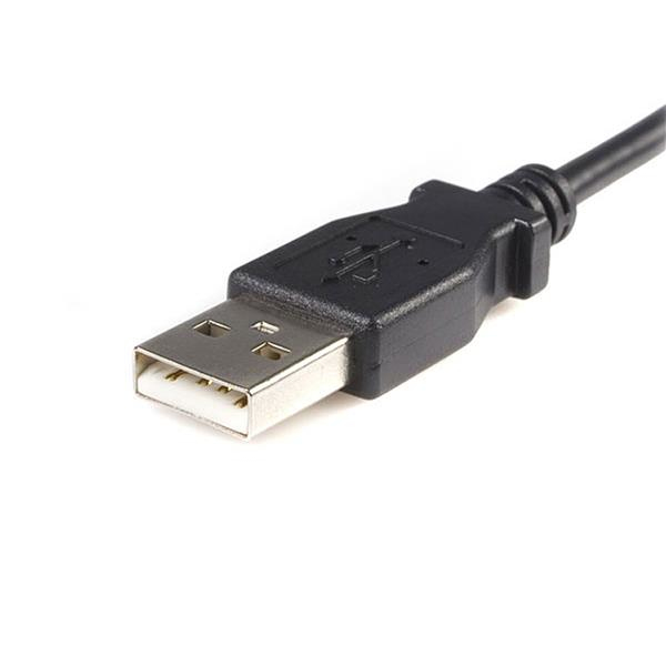StarTech 1m Micro USB Cable - A to Micro B - 1 m - USB A - Micro-USB B - USB 2.0 - Male/Male - Black - UUSBHAUB1M