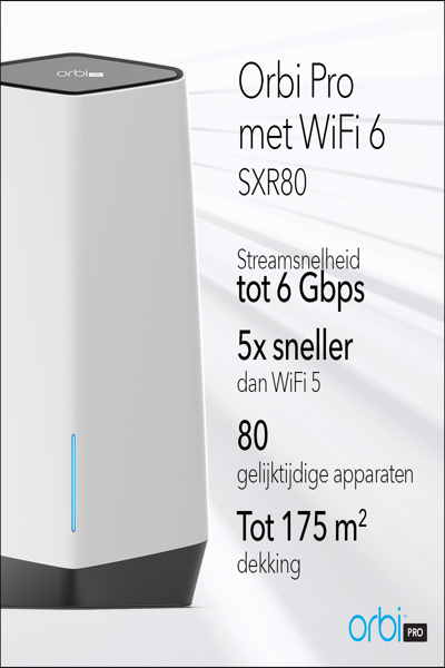Netgear Orbi Pro WiFi 6 AX6000 Tri-band Wi-Fi system - SXR80-100EUS