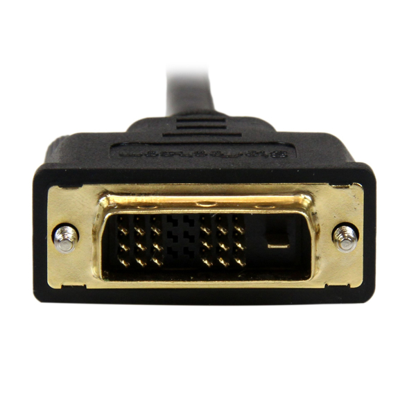 StarTech 2m Micro HDMI to DVI-D Cable - M/M - 2 m - Micro-HDMI - DVI-D - Gold - Black - Polyvinyl chloride (PVC) - HDDDVIMM2M