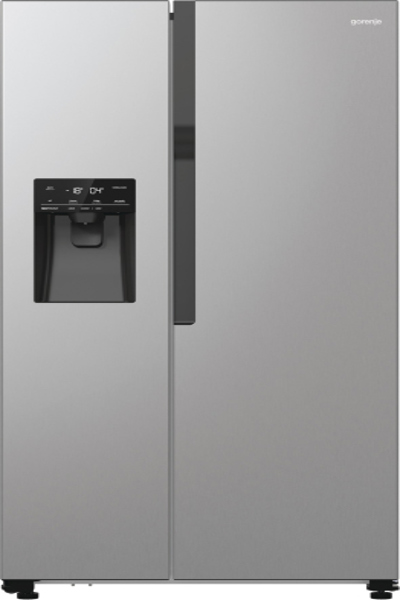 Gorenje NRR9185ESXL, Freestanding, American door, Stainless steel, LED, Glass, 566 L - 744108