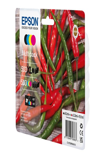 Pack multiple de 4 cartouches d'encre Epson 503/503 XL