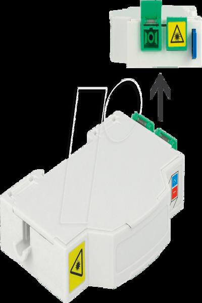 Delock Optical Fiber Connection Box for DIN Rail 2 x SC Simplex or LC Duplex, White - 85922
