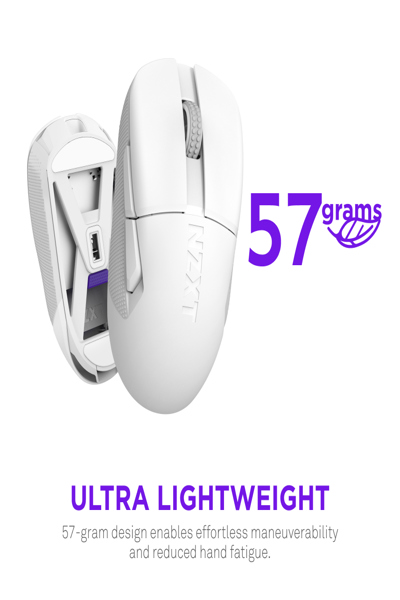 NZXT Mouse Lift Elite White MS-101NW-02 - Mouse - Optical - MS-101NW-02