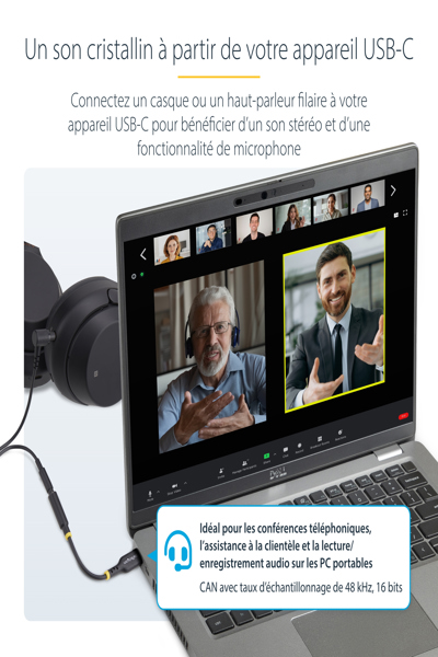 StarTech.com USB-C Audio Adapter to 3.5mm Jack - USBCAUDIO2