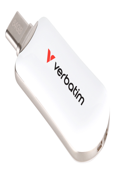 Verbatim Plectra White USB-C Flash Drive 30228 - USB-Stick - 64 GB - 30228