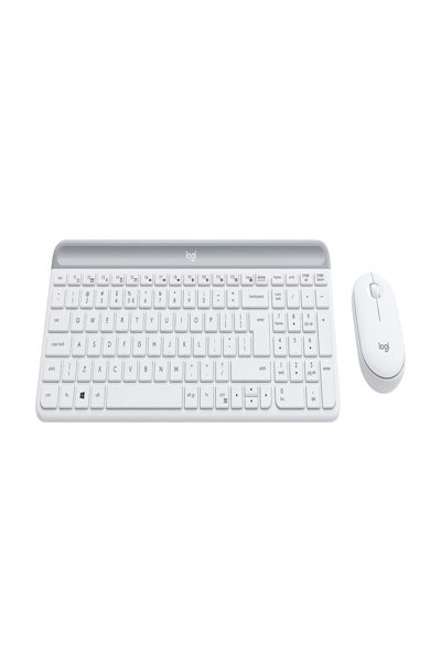 Logitech MK470 Slim Combo - Full-size (100%) - Wireless - RF Wireless - QWERTY - White - Mouse included - 920-009197
