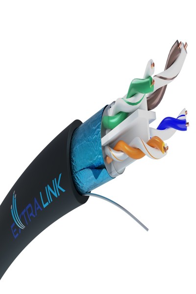 Câble extérieur Extralink CAT6 FTP 305 m avec gel