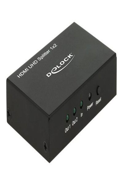 Delock HDMI UHD-splitter 1 x HDMI-ingång > 2 x HDMI-utgång 4K - 18682
