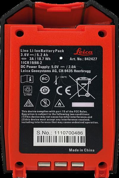 Leica 842427 Lino Li-Ion Battery Pack - 842427