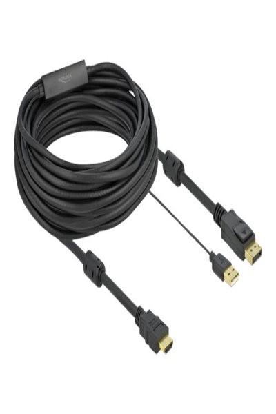 Delock Video-/ljudkabel - HDMI, USB (endast ström) hane till DisplayPort hane - 85968