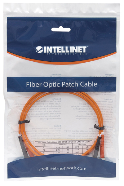 Intellinet Fiber Optic Patch Cable OM2 ST/ST 1m - 470056