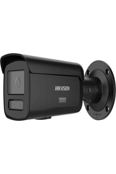 Caméra hybride intelligente Hikvision 4 MP avec ColorVu : caméra bullet fixe (noire)