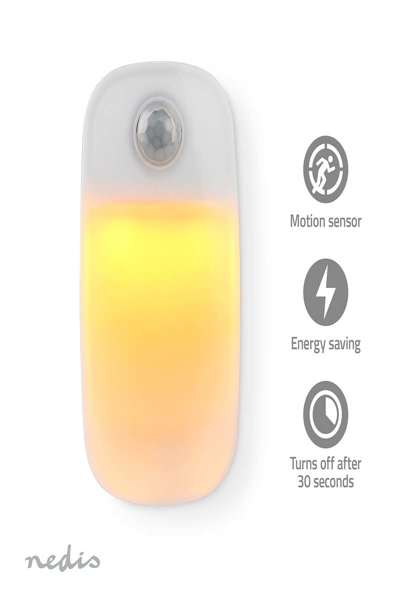 Nedis LNLW10WT - Portable orientation lighting - White - Warm white - Acrylonitrile butadiene styrene (ABS) - Plastic - LED - 0.55 W