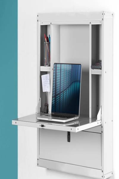 DIGITUS Workstation for wall mounting - Wall mounted rack - 80 kg - Key lock - 16.4 kg - Grey - DN-39009