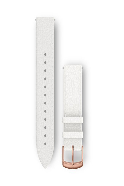 Montre connectée Garmin à bracelet à dégagement rapide, cuir blanc