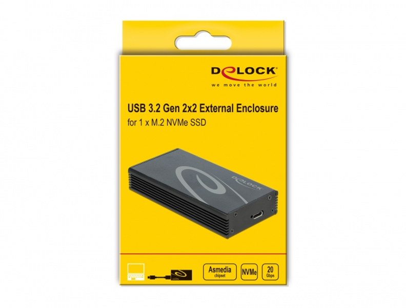 Delock External Enclosure for M.2 NVMe PCIe SSD - 42000